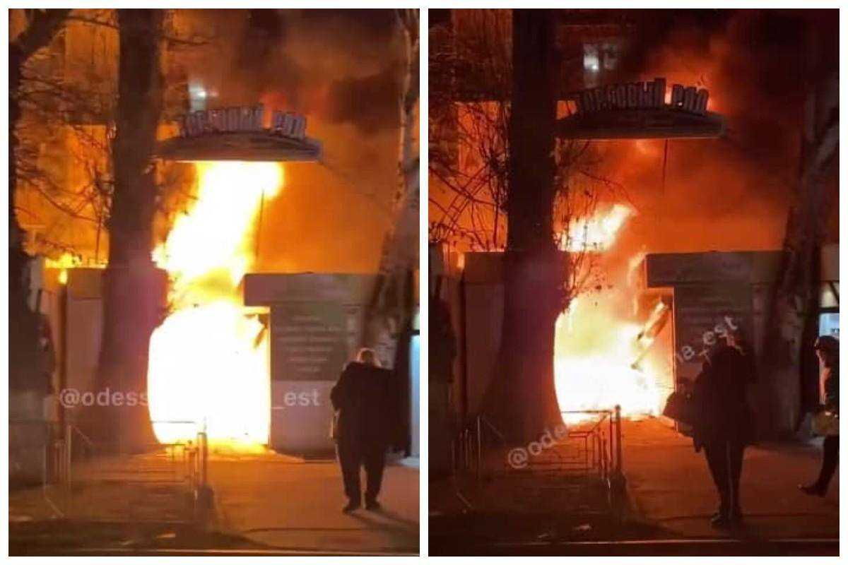 В Одесі горять торгові павільйони з піротехнікою, чути вибухи