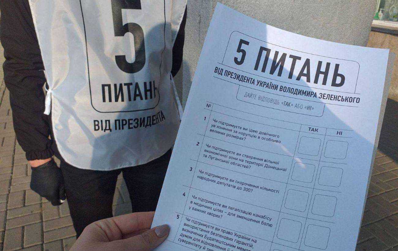 "Перевернули урну": полиция получила жалобу о проведении опроса Зеленского