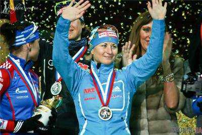 Украинская биатлонистка В.Семеренко вернулась в тройку лидеров Кубка мира