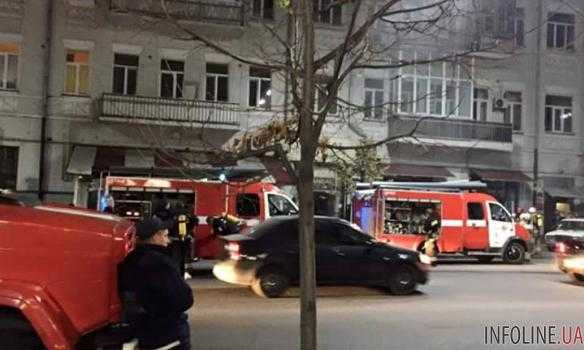 В Киеве на улице Саксаганского горел ресторан
