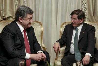 Президент Украины провел встречу с премьером Турции