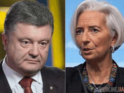 Президент Украины Петр Порошенко в Давосе проводит переговоры с главой МВФ  Кристин Лагард