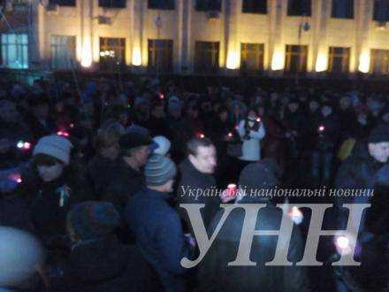 В Житомире почтили память погибших на Майдане. Фото
