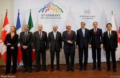 МИД G7 призвали Россию повлиять на террористов на востоке Украины и соблюдать Минские договоренности