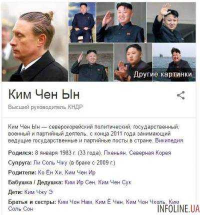 Google принял Путина за Ким Чен Ына. Фотофакт