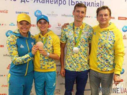 Олимпийских призеров П.Тимощенко и А.Ризатдинову встретили в Украине