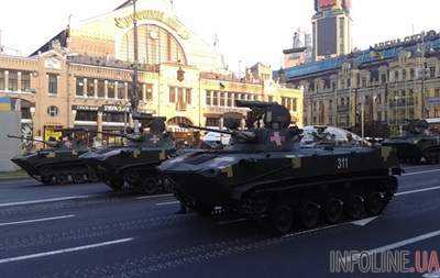 Военный парад на День независимости в Киеве. Видео