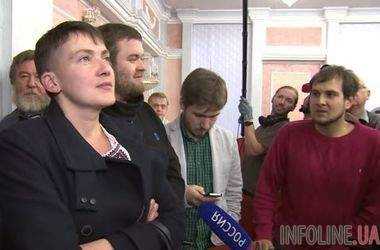 Опубликовано видео общения российских СМИ с Надеждой Савченко. Видео