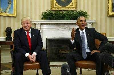 Д.Трамп прибыл в Белый дом на чай к Б.Обаме