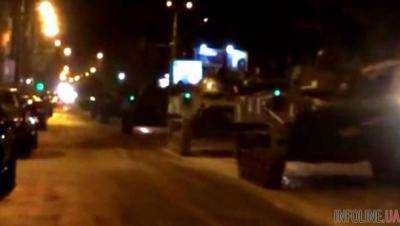 Вчера вечером колонна военной техники заехала в Симферополь