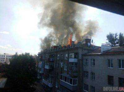 В Хмельницком загорелась пятиэтажка