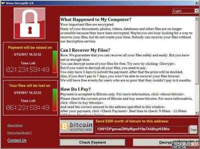 Вирусом WannaCry были заражены компьютеры в 99 странах мира