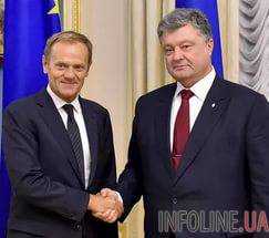П.Порошенко и Д.Туск скоординировали график вступления в силу Соглашения об ассоциации