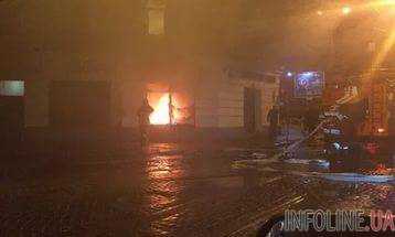 Во Львове ночью горел российский банк