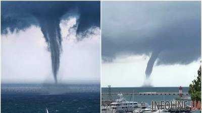 Жители Сочи сняли на камеру огромный торнадо