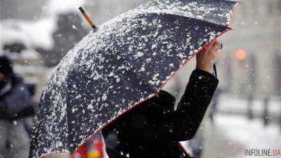 Сегодня на территории Украины облачно, на большей части территории мокрый снег