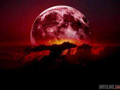 Полет НЛО на фоне "кровавой Луны" попал на видео.Видео