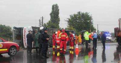 В Беларуси перевернулся туристический автобус с украинцами