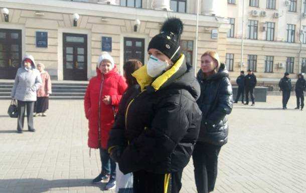 В Запорожье митингуют из-за запрета торговли