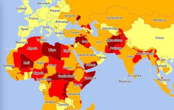 Украина попала в рейтинг "экстремальных" стран для туризма
