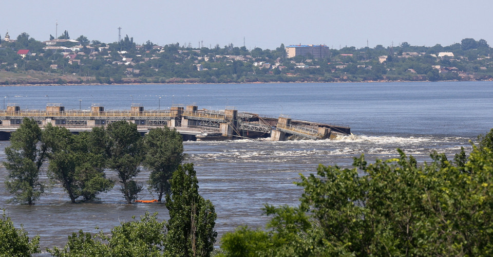 Пик разлива воды из Каховского водохранилища прошел - Укргидроэнерго