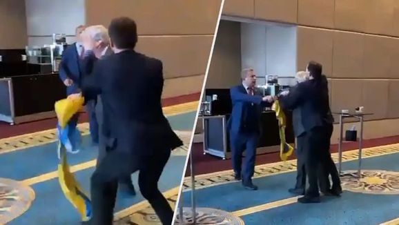 Флаг Украины, из-за которого произошла драка на саммите ПАЧЭС, передадут на благотворительность